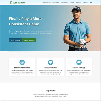 The Complete Golf Improvement Website Package