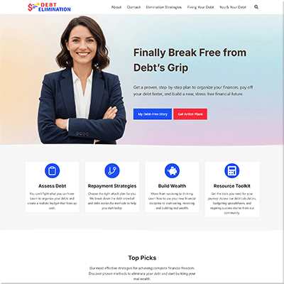 Turnkey Debt Elimination Plan Website Package