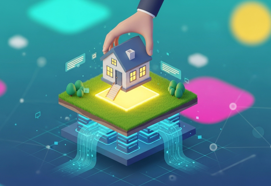 A vibrant and optimistic digital art illustration in a clean, isometric 3D style representing the importance of choosing a webhost.