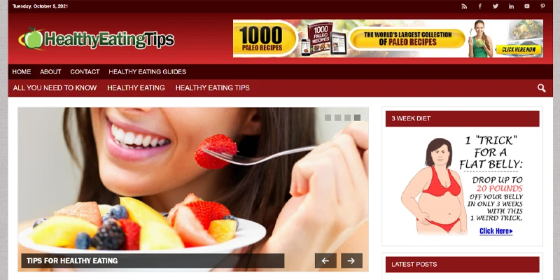 healthy eating website