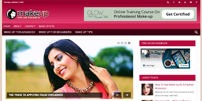 makeup website with plr